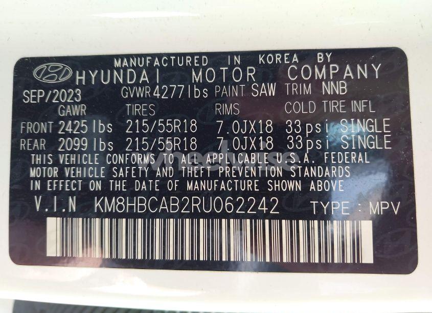 Photo 9 of 2024 Hyundai Kona SEL (VIN KM8HBCAB2RU062242)