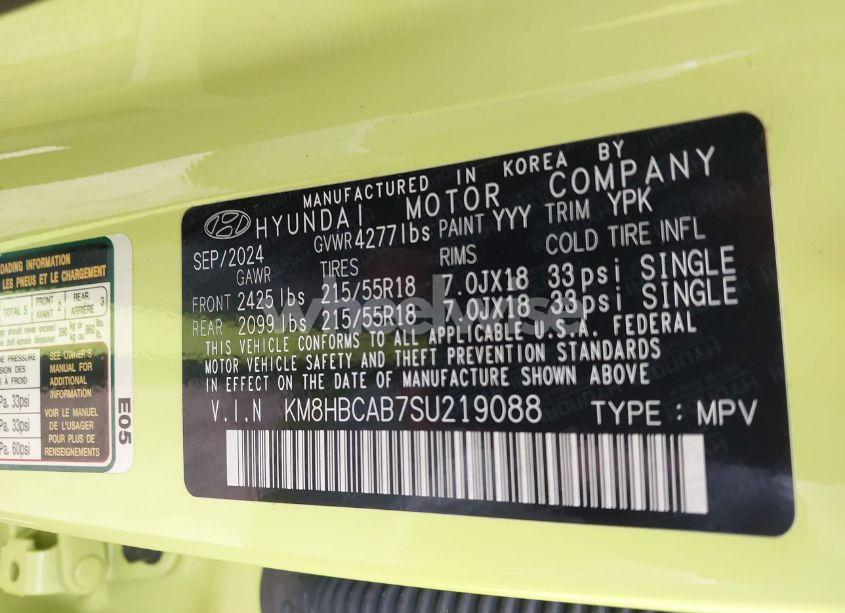 Photo 9 of 2025 Hyundai Kona SEL (VIN KM8HBCAB7SU219088)