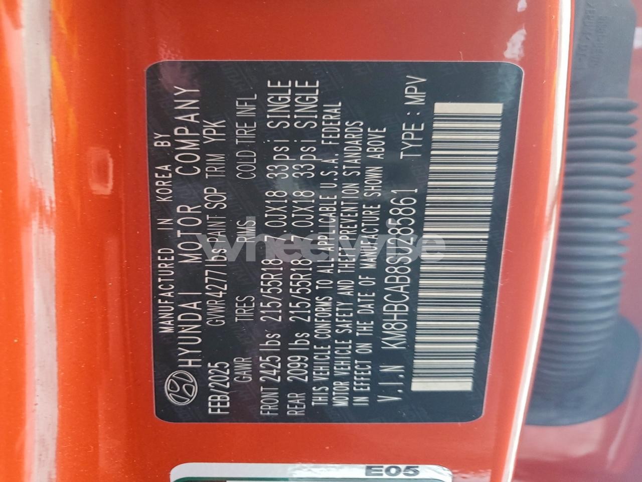 Photo 13 of 2025 HYUNDAI KONA SEL (VIN KM8HBCAB8SU285861)