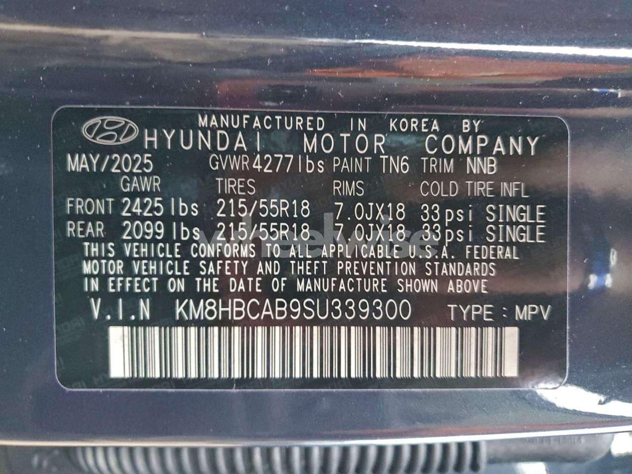 Photo 14 of 2025 HYUNDAI KONA SEL (VIN KM8HBCAB9SU339300)