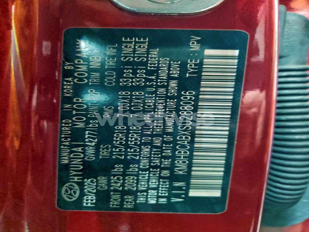 Photo 13 of 2025 HYUNDAI KONA SEL (VIN KM8HBCABXSU288096)