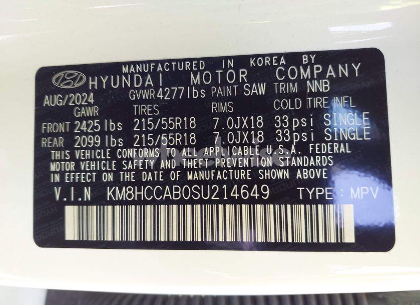 Photo 9 of 2025 Hyundai Kona SEL CONVENIENCE (VIN KM8HCCAB0SU214649)