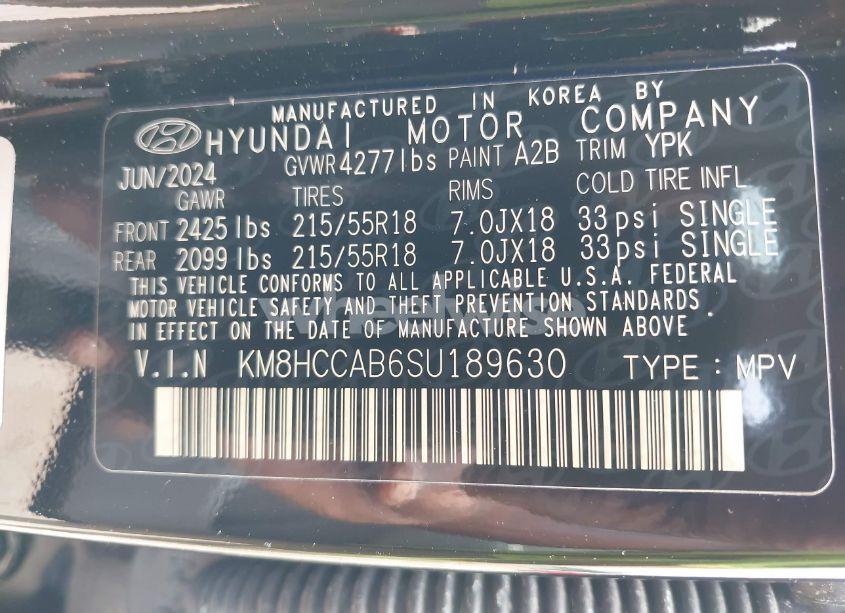 Photo 9 of 2025 Hyundai Kona SEL CONVENIENCE (VIN KM8HCCAB6SU189630)