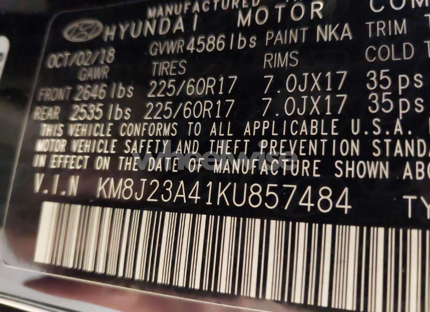 Photo 9 of 2019 Hyundai Tucson SE (VIN KM8J23A41KU857484)