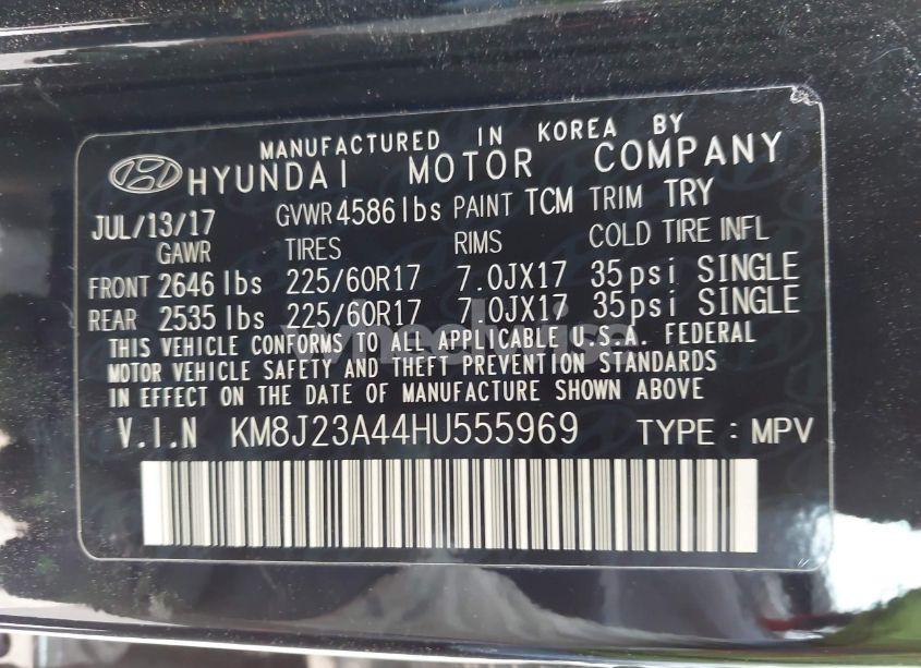 Photo 9 of 2017 Hyundai Tucson SE (VIN KM8J23A44HU555969)