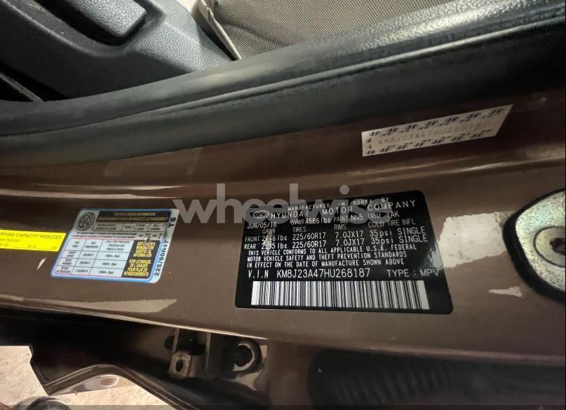 Photo 9 of 2017 Hyundai Tucson SE (VIN KM8J23A47HU268187)