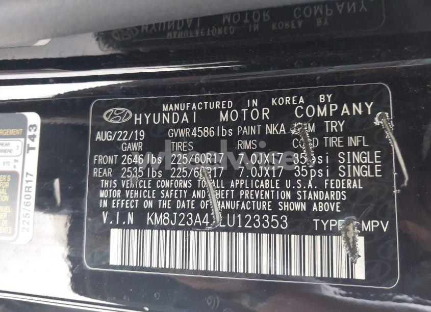 Photo 9 of 2020 Hyundai Tucson SE (VIN KM8J23A47LU123353)