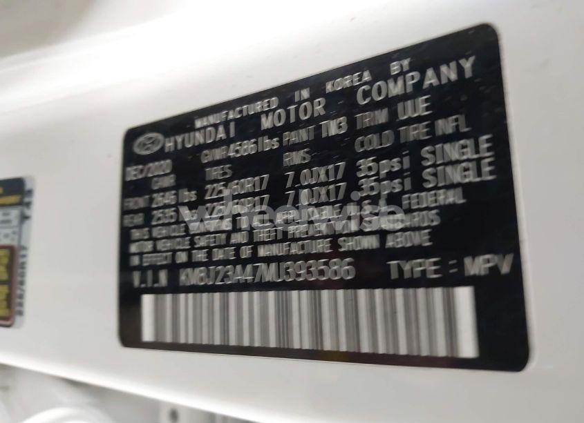 Photo 9 of 2021 Hyundai Tucson SE (VIN KM8J23A47MU393586)