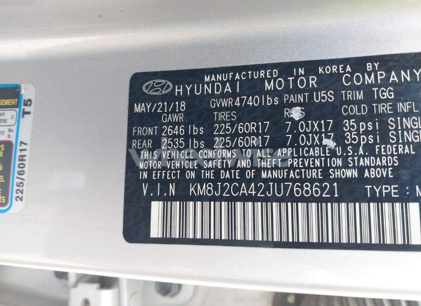 Photo 9 of 2018 Hyundai Tucson SE (VIN KM8J2CA42JU768621)