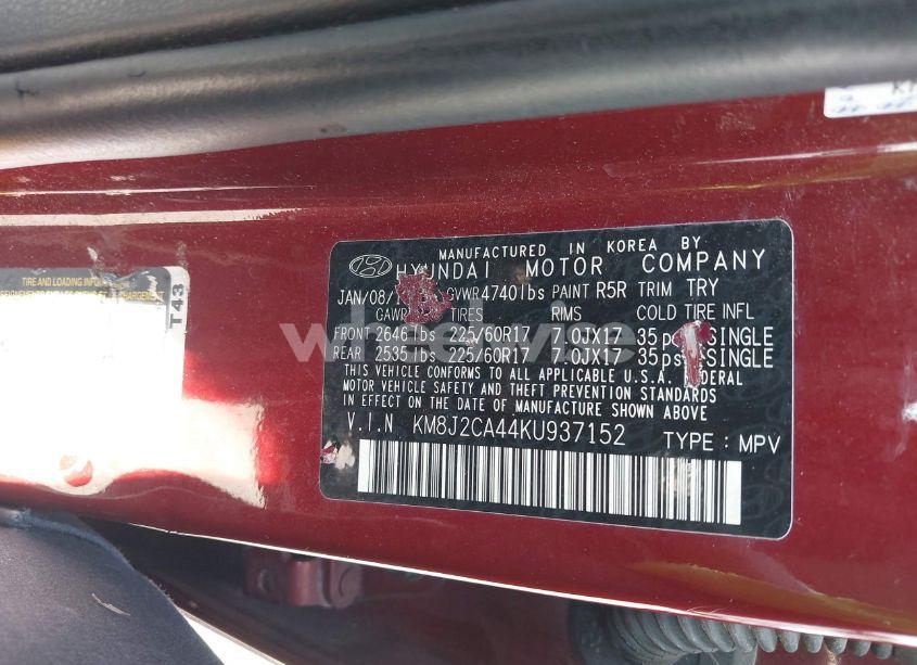 Photo 9 of 2019 Hyundai Tucson SE (VIN KM8J2CA44KU937152)