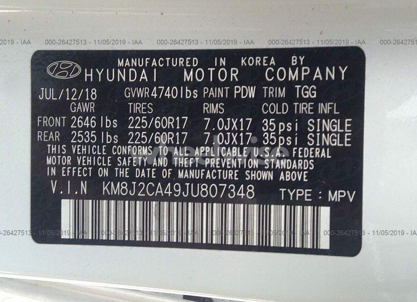 Photo 9 of 2018 Hyundai Tucson SE (VIN KM8J2CA49JU807348)