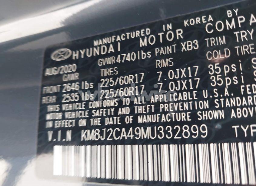 Photo 9 of 2021 Hyundai Tucson SE (VIN KM8J2CA49MU332899)