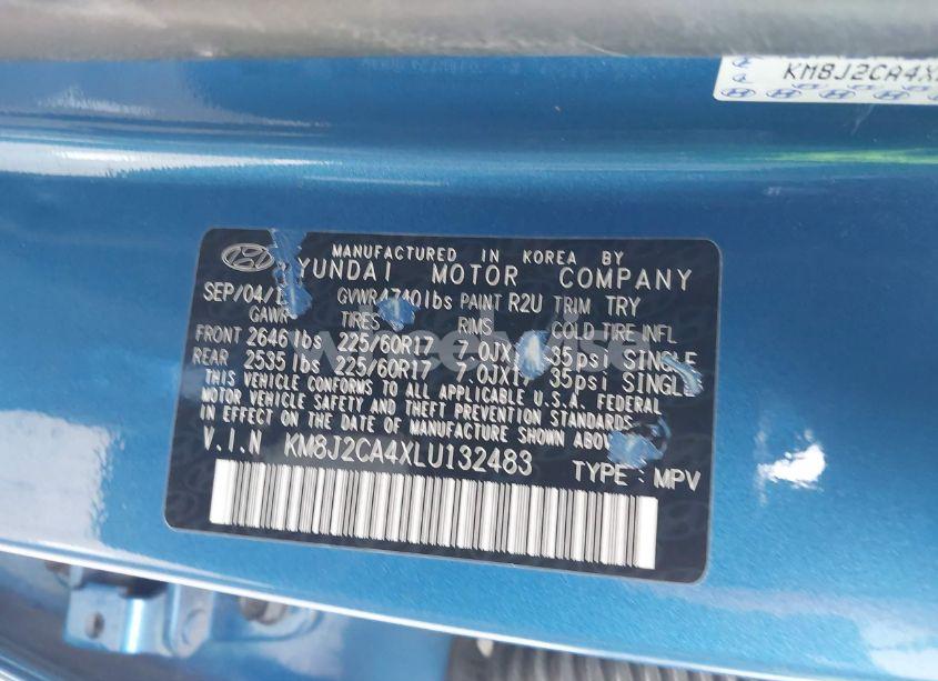 Photo 9 of 2020 Hyundai Tucson SE (VIN KM8J2CA4XLU132483)