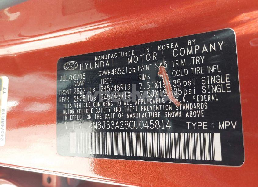 Photo 9 of 2016 Hyundai Tucson LIMITED (VIN KM8J33A28GU045814)