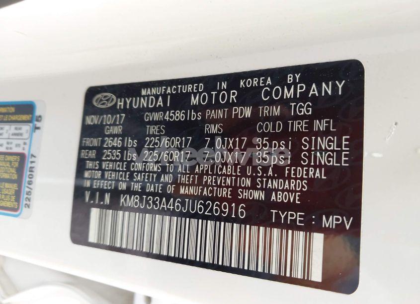 Photo 9 of 2018 Hyundai Tucson SEL (VIN KM8J33A46JU626916)