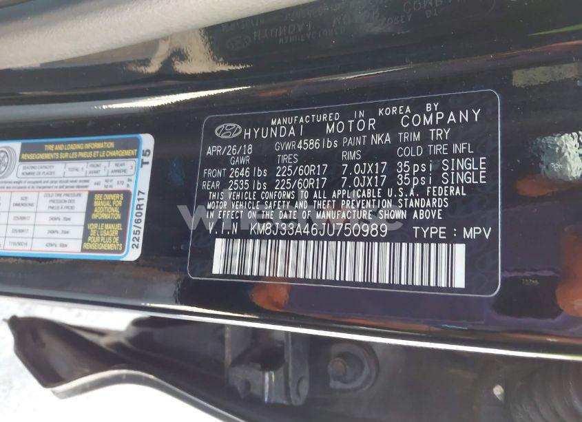 Photo 9 of 2018 Hyundai Tucson SEL (VIN KM8J33A46JU750989)