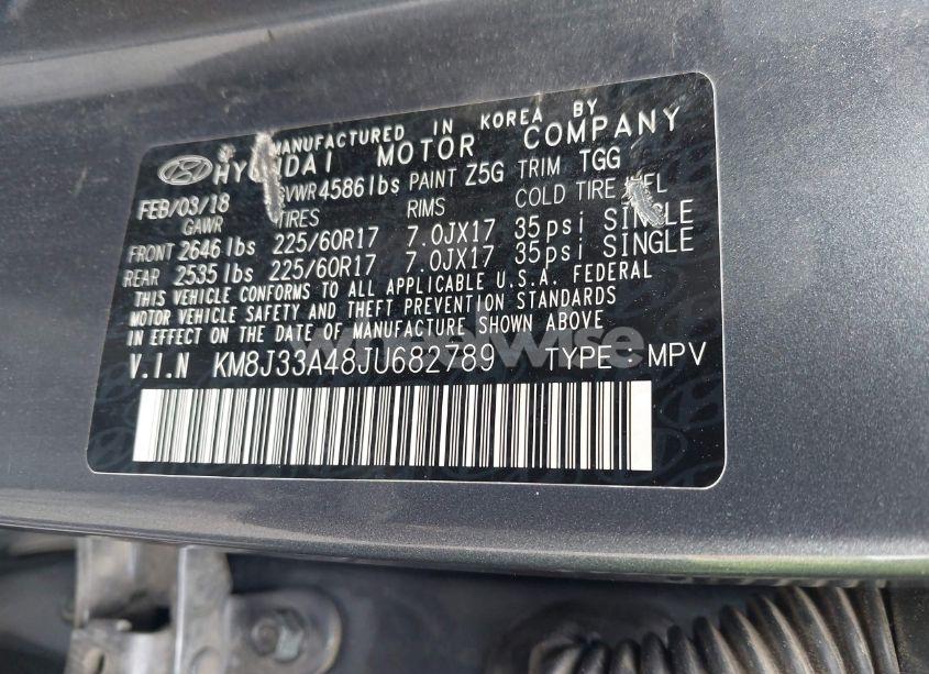 Photo 9 of 2018 Hyundai Tucson SEL (VIN KM8J33A48JU682789)