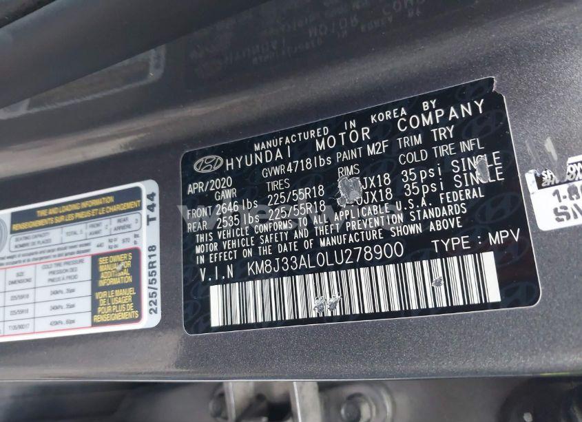 Photo 9 of 2020 Hyundai Tucson ULTIMATE (VIN KM8J33AL0LU278900)