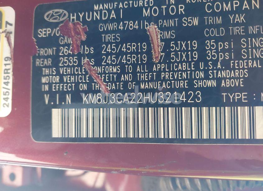 Photo 9 of 2017 Hyundai Tucson LIMITED (VIN KM8J3CA22HU321423)