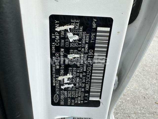 Photo 9 of 2016 HYUNDAI TUCSON LIMITED (VIN KM8J3CA25GU141190)