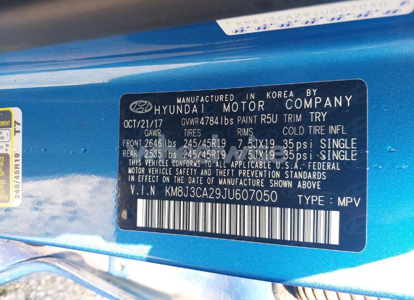 Photo 9 of 2018 Hyundai Tucson LIMITED (VIN KM8J3CA29JU607050)