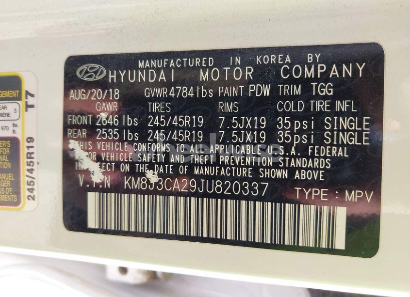 Photo 9 of 2018 Hyundai Tucson VALUE (VIN KM8J3CA29JU820337)