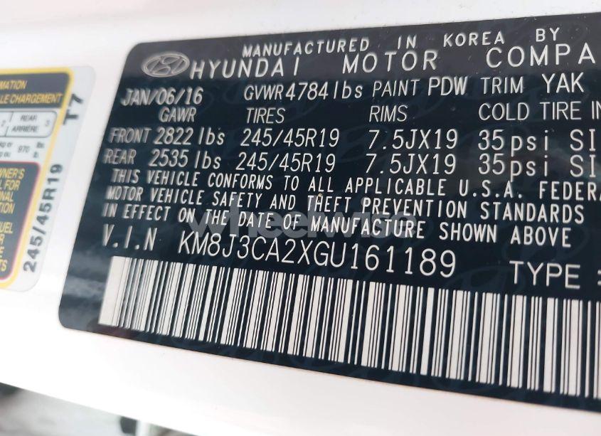 Photo 9 of 2016 Hyundai Tucson LIMITED (VIN KM8J3CA2XGU161189)