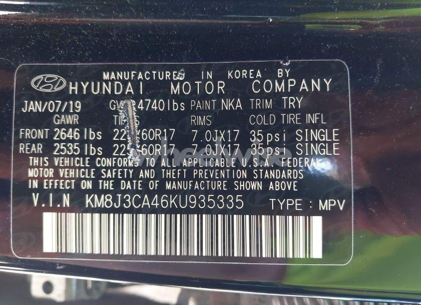 Photo 9 of 2019 Hyundai Tucson VALUE (VIN KM8J3CA46KU935335)