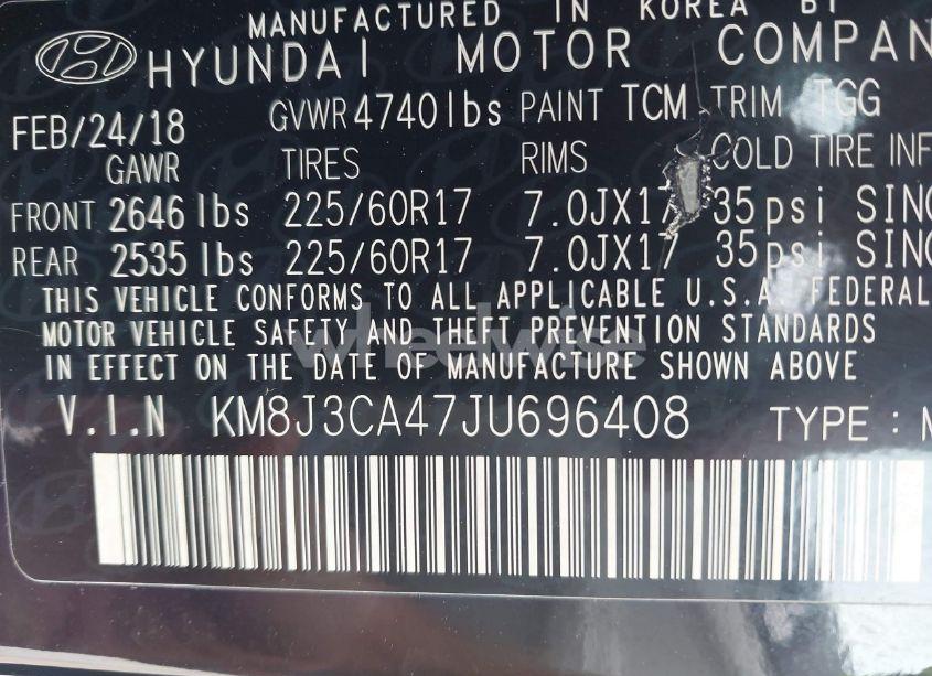 Photo 9 of 2018 Hyundai Tucson SEL (VIN KM8J3CA47JU696408)