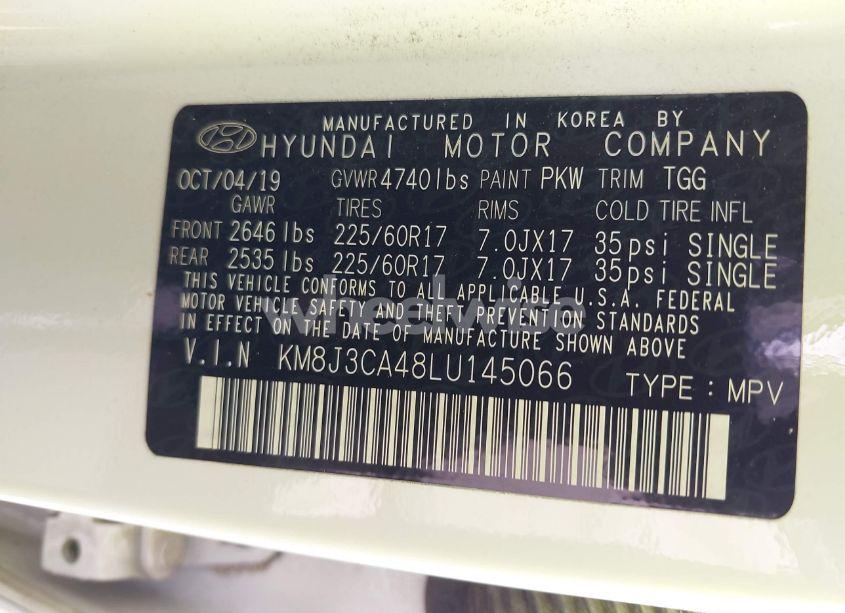 Photo 9 of 2020 Hyundai Tucson VALUE (VIN KM8J3CA48LU145066)