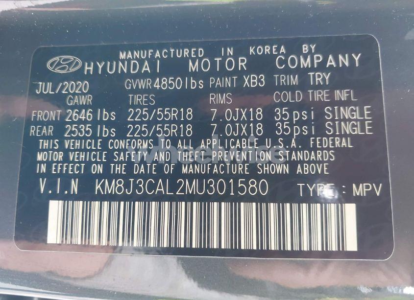 Photo 9 of 2021 Hyundai Tucson ULTIMATE (VIN KM8J3CAL2MU301580)