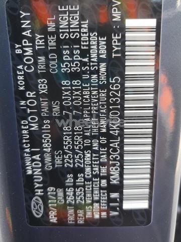 Photo 12 of 2019 HYUNDAI TUCSON LIMITED N/A (VIN KM8J3CAL4KU013265)