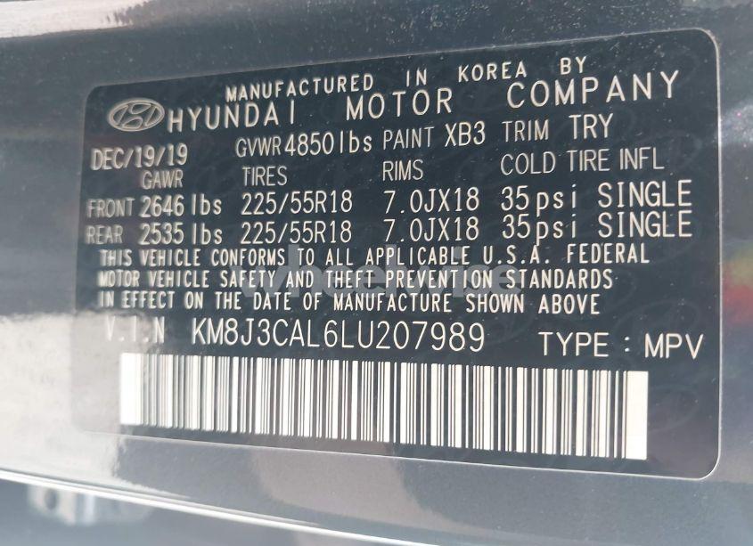 Photo 9 of 2020 Hyundai Tucson ULTIMATE (VIN KM8J3CAL6LU207989)