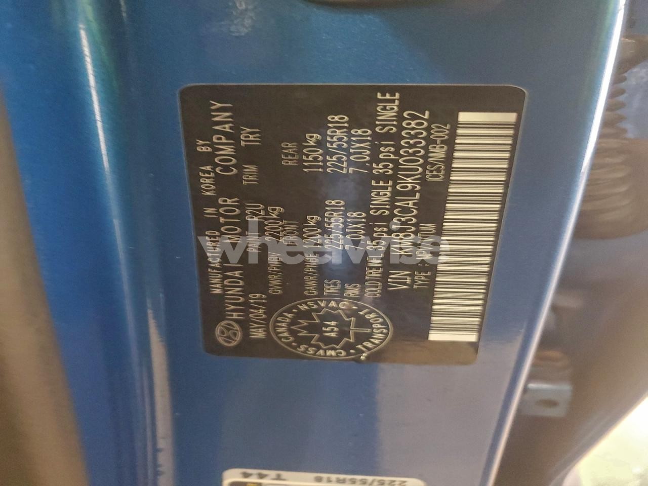 Photo 13 of 2019 HYUNDAI TUCSON LIMITED (VIN KM8J3CAL9KU033382)