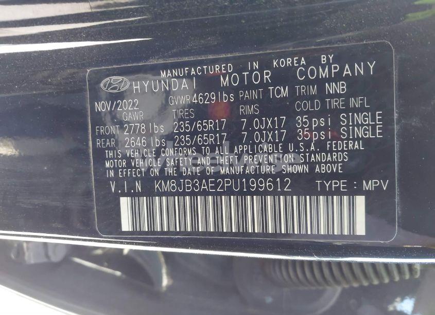 Photo 9 of 2023 Hyundai Tucson SEL (VIN KM8JB3AE2PU199612)