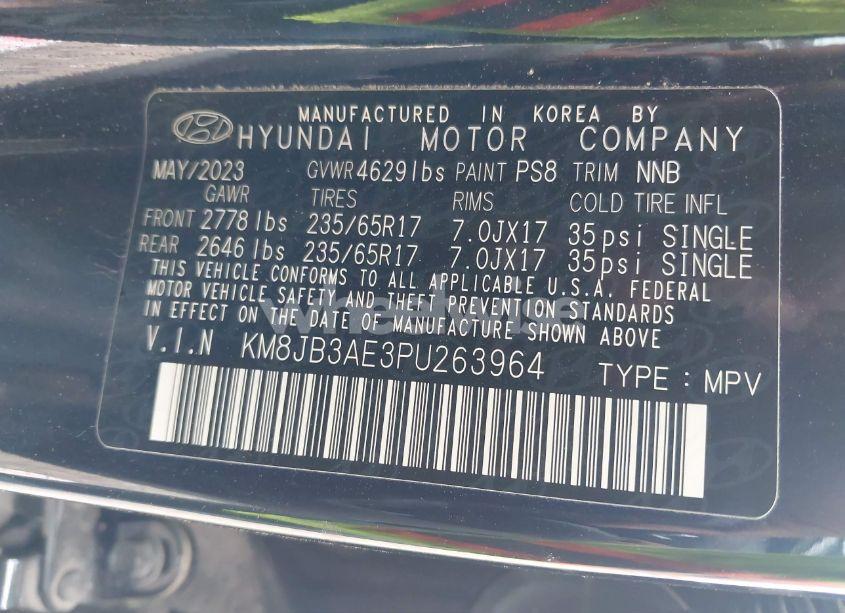 Photo 9 of 2023 Hyundai Tucson SEL (VIN KM8JB3AE3PU263964)