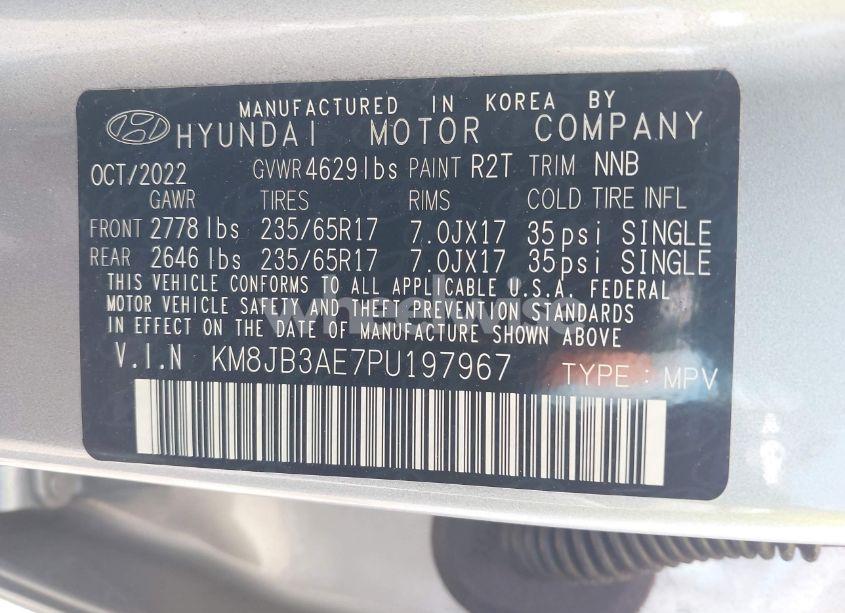 Photo 9 of 2023 Hyundai Tucson SEL (VIN KM8JB3AE7PU197967)