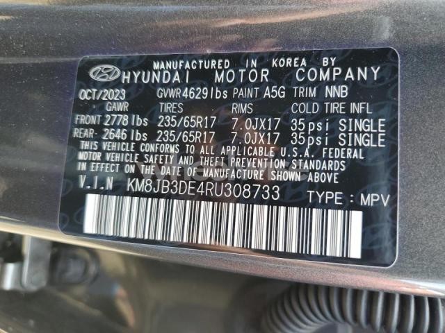 Photo 7 of 2024 HYUNDAI TUCSON SEL (VIN KM8JB3DE4RU308733)