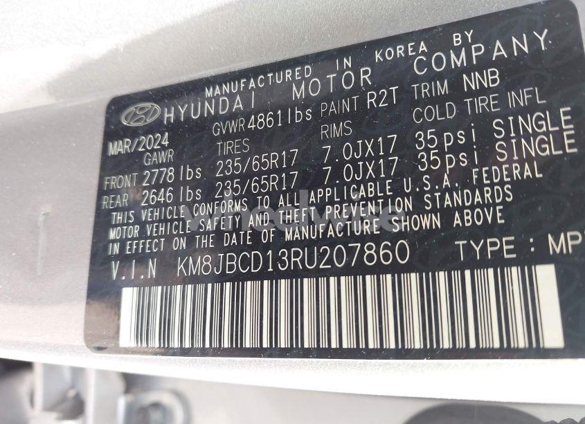 Photo 9 of 2024 Hyundai Tucson HYBRID BLUE (VIN KM8JBCD13RU207860)