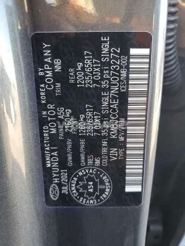 Photo 7 of 2022 HYUNDAI TUCSON SEL (VIN KM8JCCAE7NU073272)