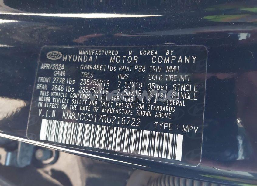 Photo 9 of 2024 Hyundai Tucson HYBRID SEL CONVENIENCE (VIN KM8JCCD17RU216722)