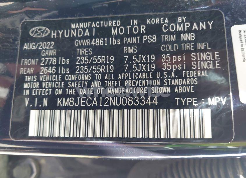 Photo 9 of 2022 Hyundai Tucson HYBRID LIMITED (VIN KM8JECA12NU083344)