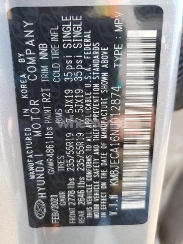 Photo 11 of 2022 HYUNDAI TUCSON LIMITED (VIN KM8JECA16NU012874)