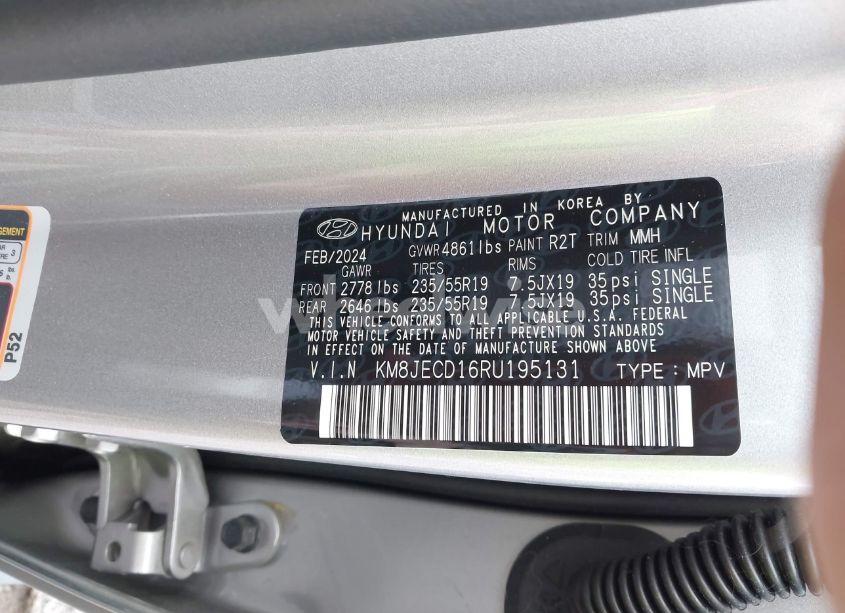 Photo 9 of 2024 Hyundai Tucson HYBRID LIMITED (VIN KM8JECD16RU195131)