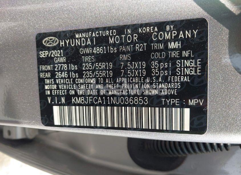 Photo 9 of 2022 Hyundai Tucson HYBRID SEL CONVENIENCE (VIN KM8JFCA11NU036853)
