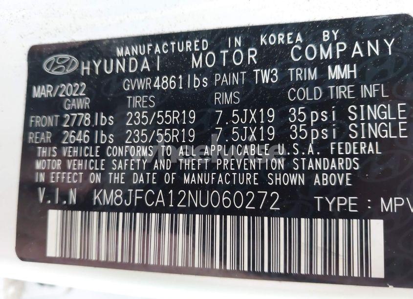 Photo 9 of 2022 Hyundai Tucson HYBRID SEL CONVENIENCE (VIN KM8JFCA12NU060272)