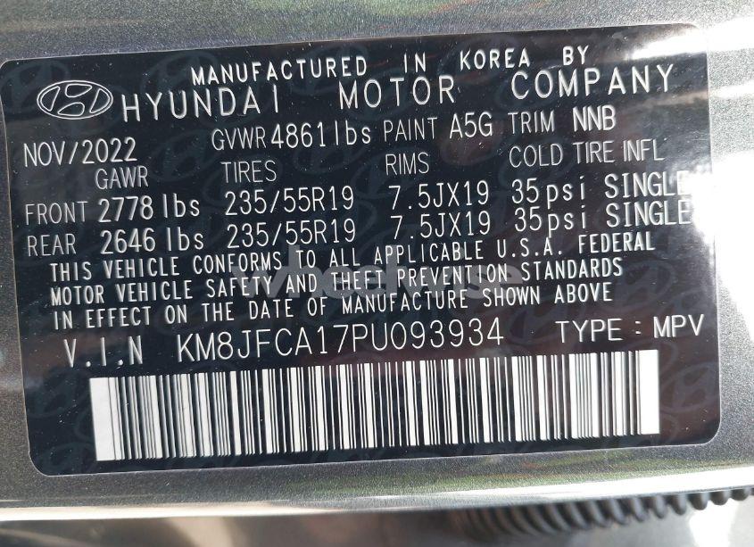 Photo 9 of 2023 Hyundai Tucson HYBRID SEL CONVENIENCE (VIN KM8JFCA17PU093934)