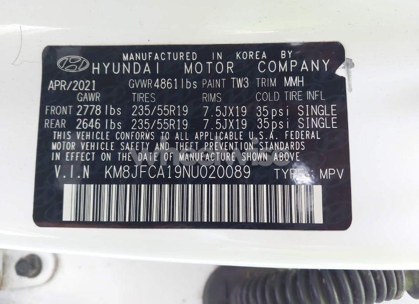 Photo 9 of 2022 Hyundai Tucson HYBRID SEL CONVENIENCE (VIN KM8JFCA19NU020089)