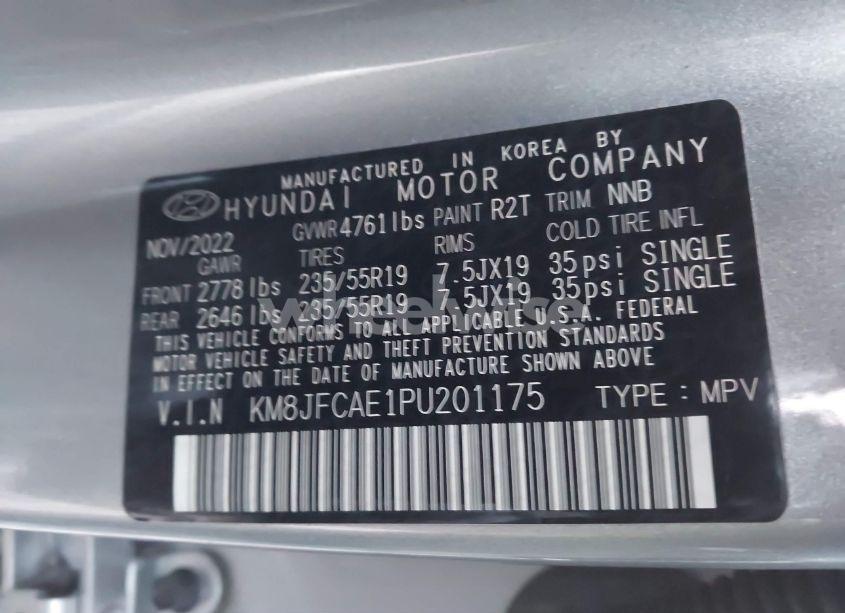Photo 9 of 2023 Hyundai Tucson XRT (VIN KM8JFCAE1PU201175)