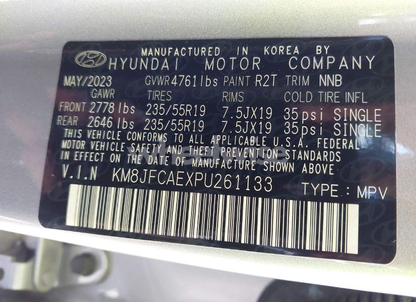 Photo 9 of 2023 Hyundai Tucson XRT (VIN KM8JFCAEXPU261133)